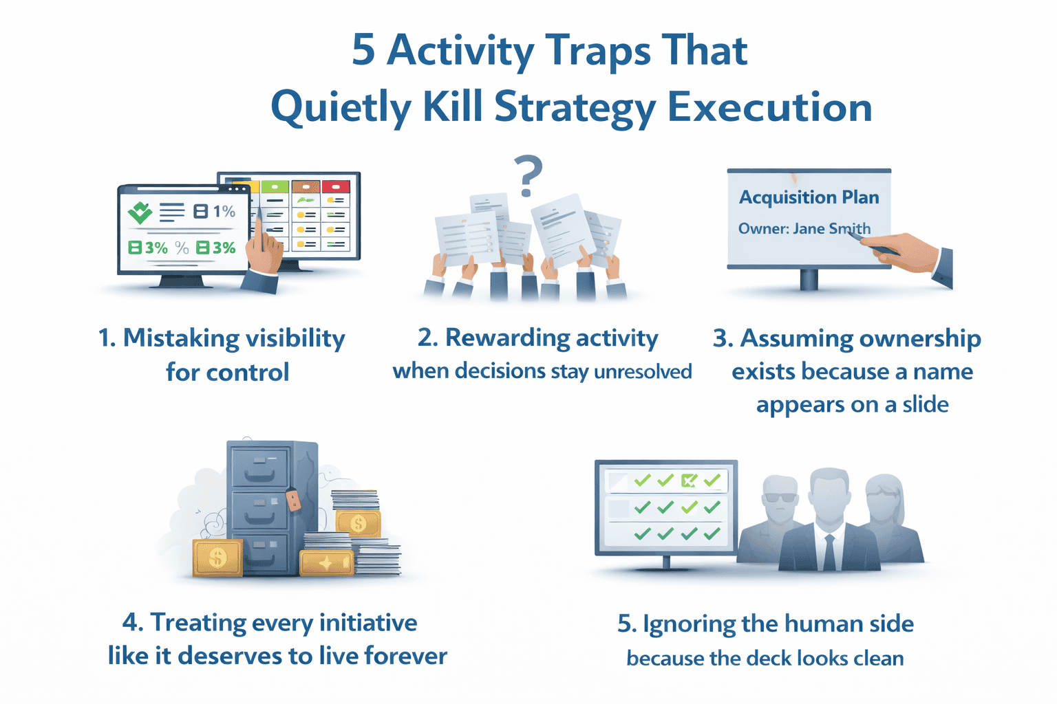 Strategy Execution: How to Spot the 5 Activity Traps That Kill Value Realization