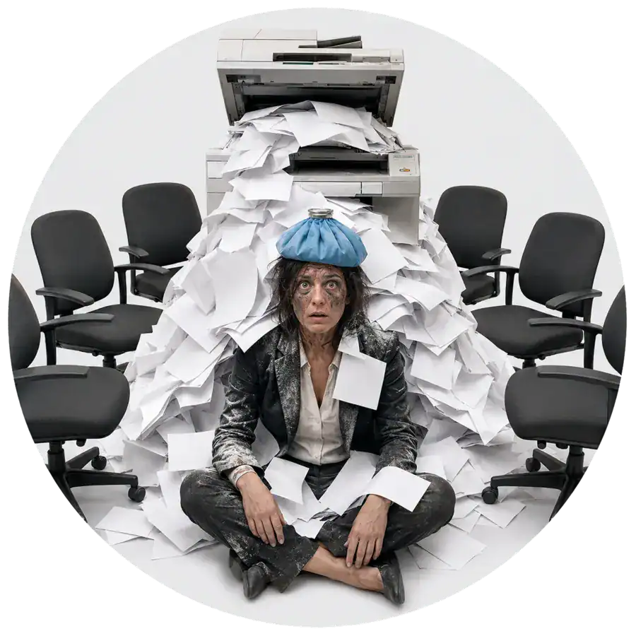 A manager experiencing hiring headaches.