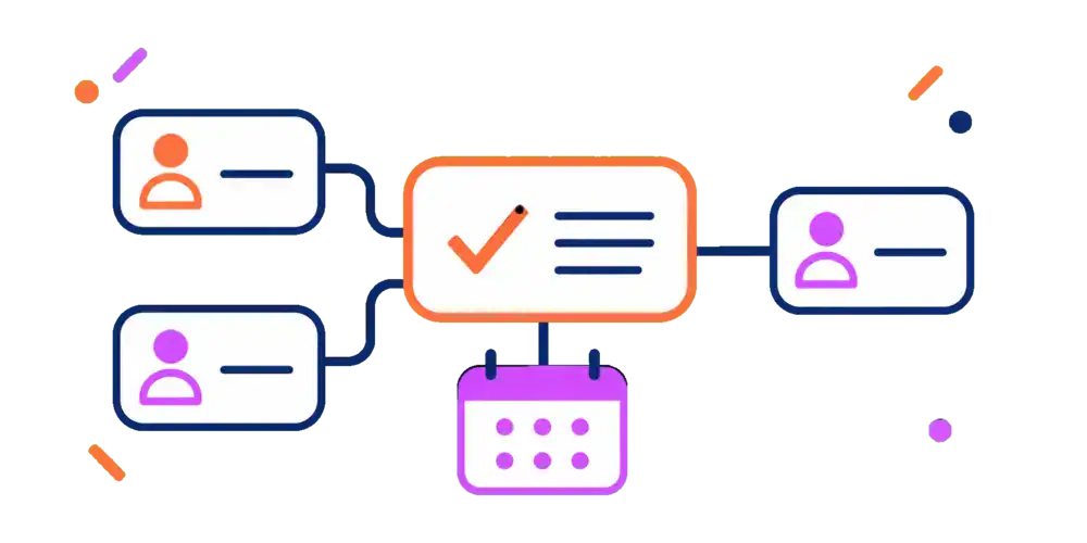 A drawing of an operating and governance model.