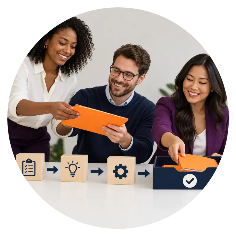A team of project and program leaders showing smooth project Execution.