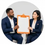 Two employees experiencing overlap in their job roles.