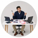 Employee winging it with no training.