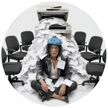 A manager experiencing hiring headaches.